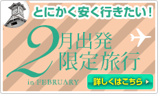 とにかく安く行きたい!2月出発限定旅行